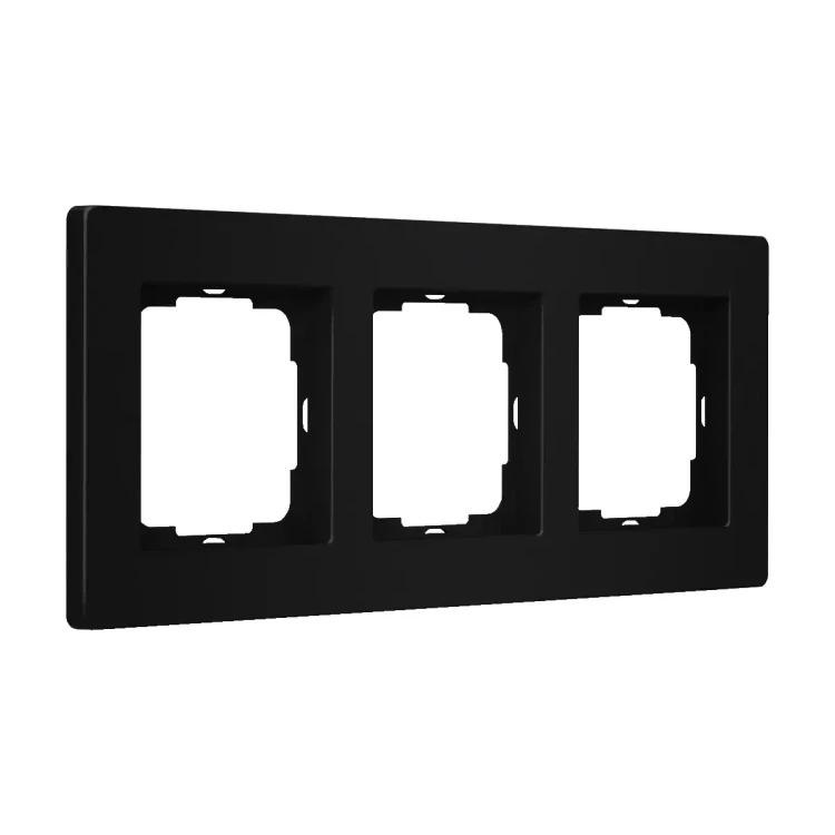 Enertex® AluRa Triple BLACK – Ramka potrójna do wkładek 55 [mm] JUNG Serie A i AS