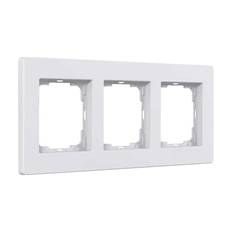 Enertex® AluRa Triple WHITE – Ramka potrójna do wkładek 55 [mm] JUNG Serie A i AS