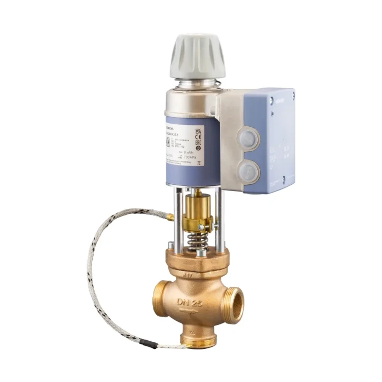 MXG461K25-8 Zawór mieszający/przelotowy gwintowany z siłownikiem magnetycznym, PN16, DN25, kvs 8 [m3/h], przyłącza G11/2B / Rp1