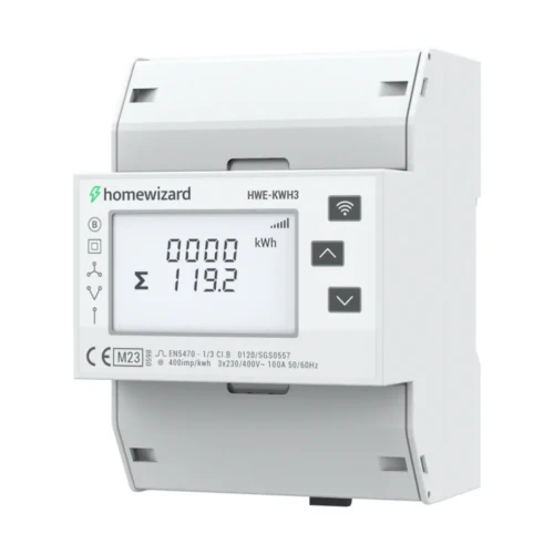 HWE-KWH3 HomeWizard kWh Meter 3-Phase inteligentny 3‑fazowy licznik energii elektrycznej Wi-Fi MID API