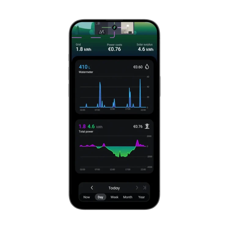 Aplikacja HomeWizard do HWE-SKT HomeWizard Energy Socket inteligentne gniazdko z pomiarem energii Wi-Fi 16A