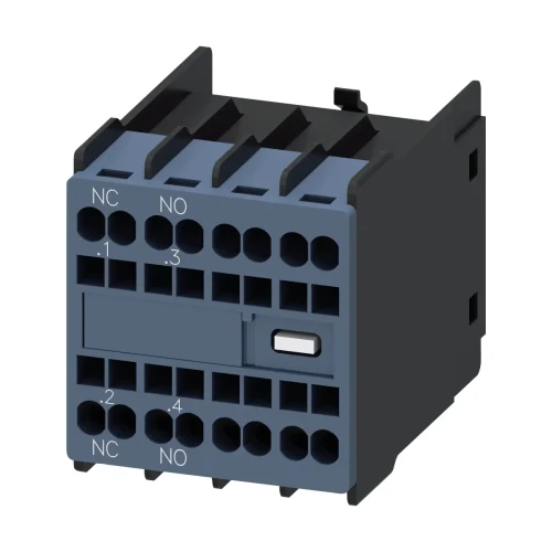 3RH2911-2HA11 Styki pomocnicze do styczników 3RT2 i 3RH2, 1NO+1NC, montaż czołowy, zaciski sprężynowe