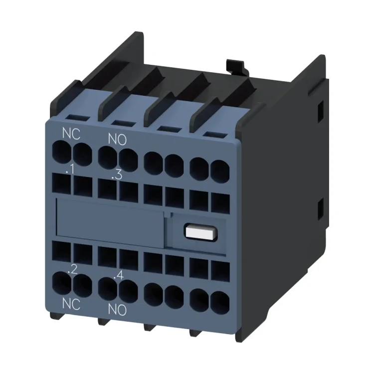 3RH2911-2HA11 Styki pomocnicze do styczników 3RT2 i 3RH2, 1NO+1NC, montaż czołowy, zaciski sprężynowe