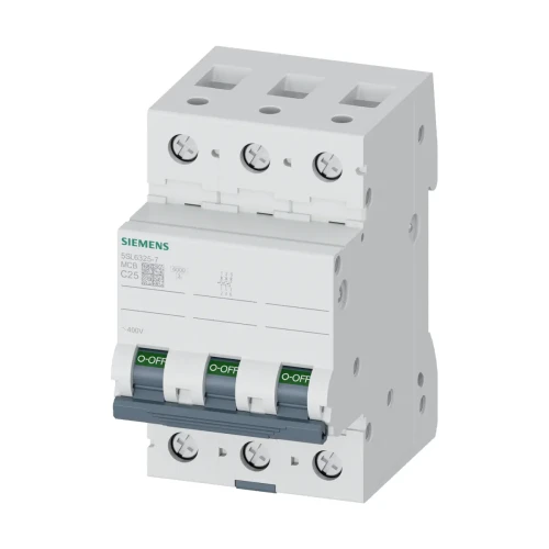 5SL6325-7 Wyłącznik nadprądowy SENTRON, 400V, 6KA, 3-bieguny, C 25A