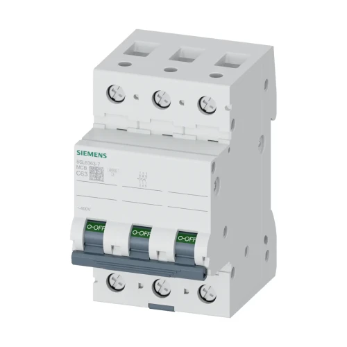 5SL6363-7 Wyłącznik nadprądowy SENTRON, 400V, 6KA, 3-bieguny, C 63A