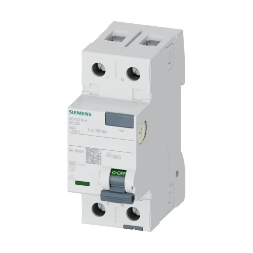 5SV3314-6 Wyłącznik różnicowoprądowy, typ A, 30mA, 230V, In: 40A, 1P+N, N z prawej