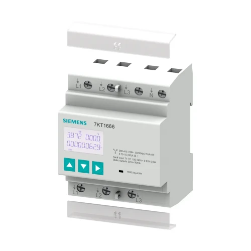 7KT1666 SENTRON PAC1600 Licznik energii elektrycznej z LCD, (L-L) 400 V, (L-N), 230 V, 80 A, montaż na szynę, 3-fazowy, Modbus RTU/ASCII + MID Energia pozorna / czynna / bierna, własne zasilanie, przyłącze śrubowe