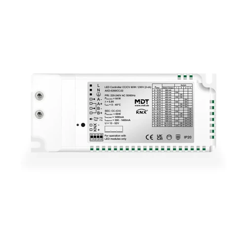 AKD-0260CC.02 KNX sterownik LED CC/CV 60 W / 230 V, 2-kanałowy