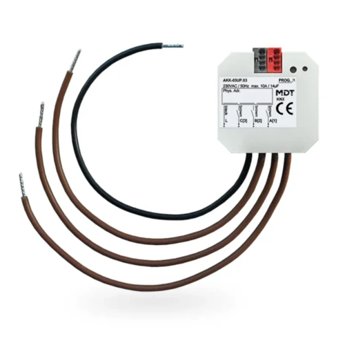 AKK-03UP.03 KNX aktor przełączający 3-kanałowy, podtynkowy, 10 A, 14 µF, 2 ECG, 230 V AC, fan-coil
