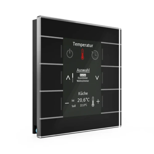 BE-GBZS.01S KNX szklana centralna jednostka sterująca Smart z kolorowym wyświetlaczem, czarna