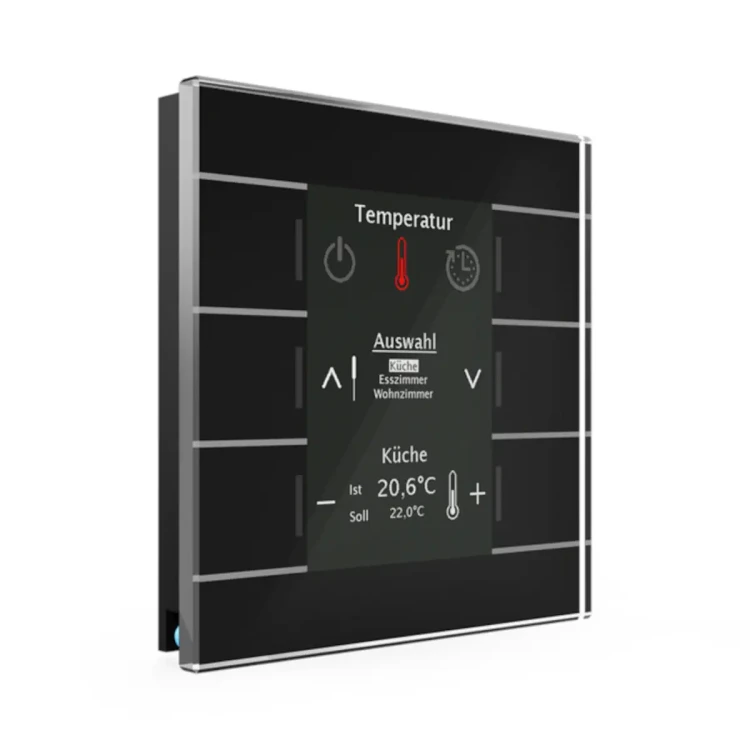 BE-GBZS.01S KNX szklana centralna jednostka sterująca Smart z kolorowym wyświetlaczem, czarna