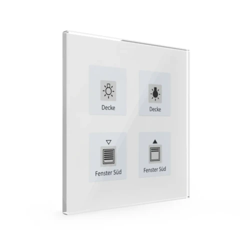 BE-GT04W.01 KNX szklany przycisk Plus 4-krotny, biały