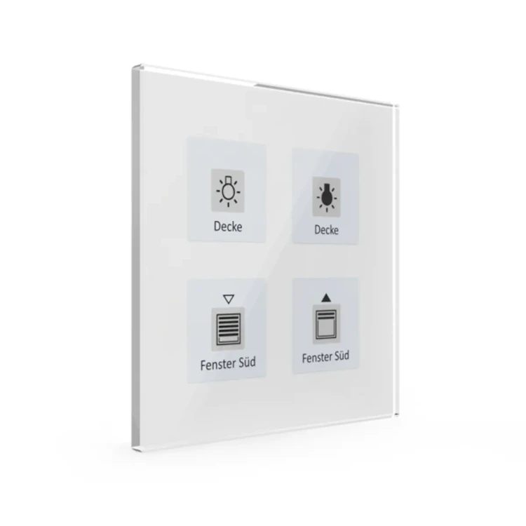 BE-GT04W.01 KNX szklany przycisk Plus 4-krotny, biały
