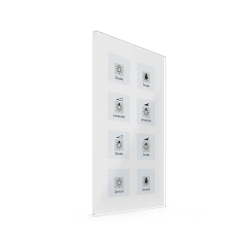 BE-GT08W.01 KNX szklany przycisk Plus 8-krotny, biały