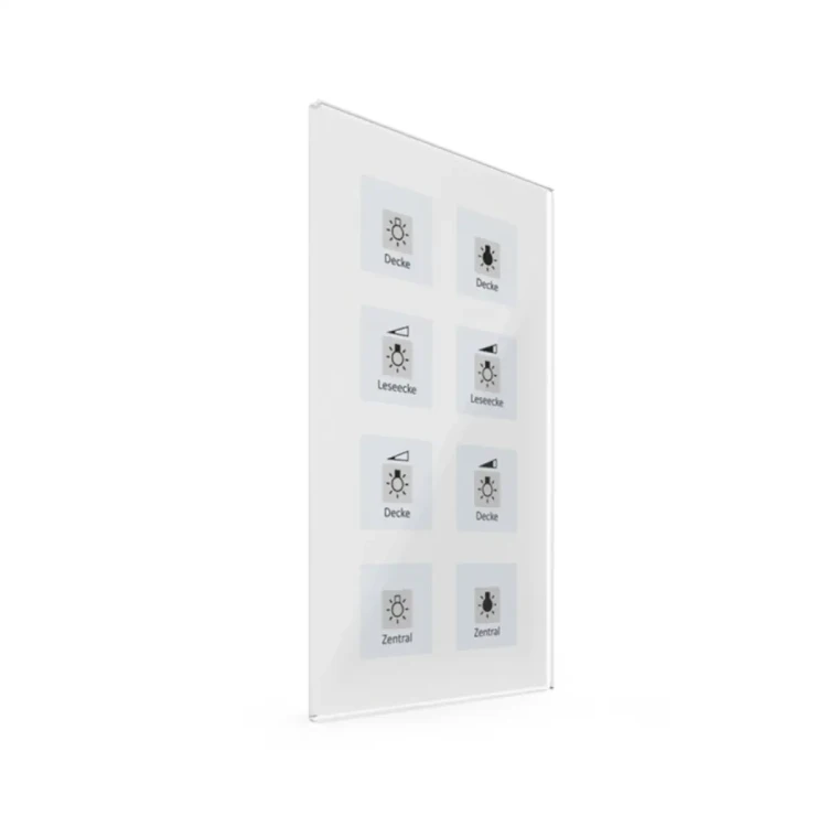 BE-GT08W.01 KNX szklany przycisk Plus 8-krotny, biały
