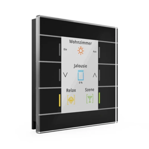 BE-GT20S.02S KNX szklany przycisk II Smart, czarny