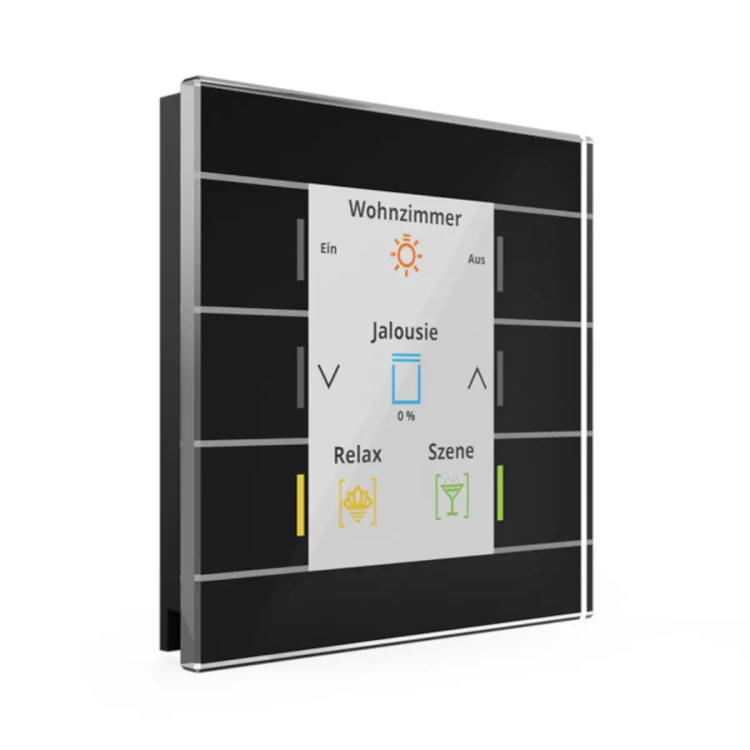BE-GT20S.02S KNX szklany przycisk II Smart, czarny