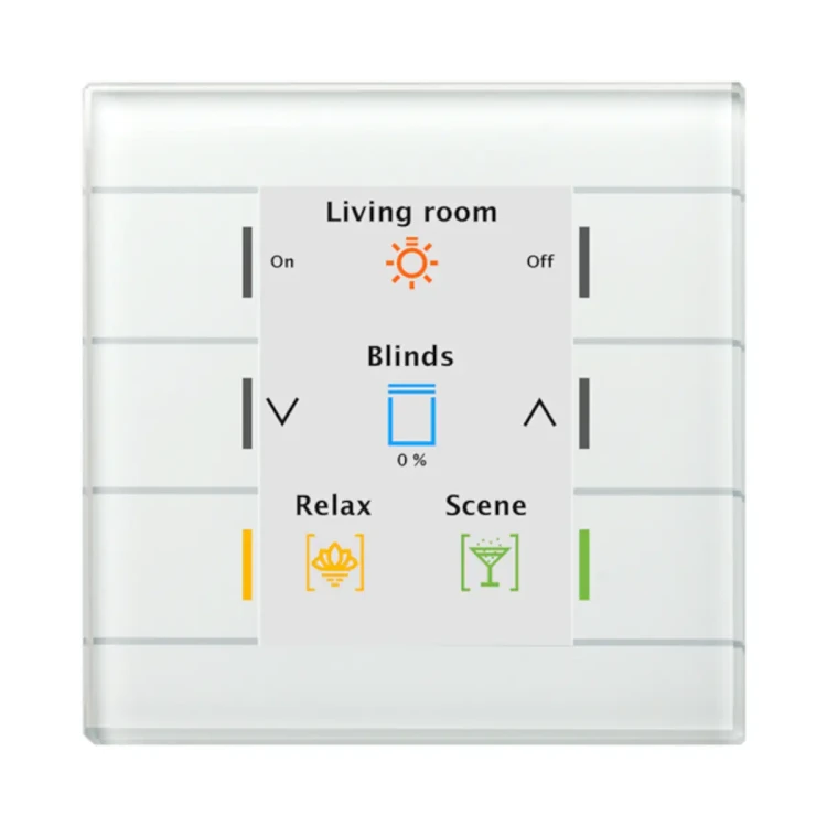BE-GT20W.02 KNX szklany przycisk II Smart, biały