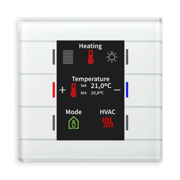 BE-GT2TW.02 KNX szklany przycisk II Smart z czujnikiem temperatury, biały