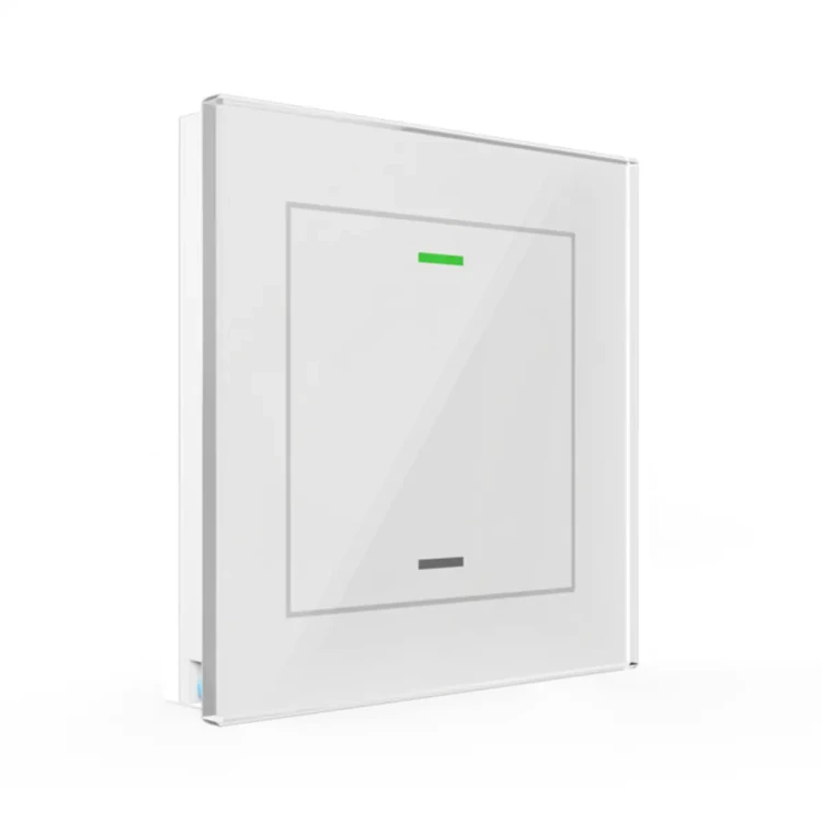 BE-GTL1TW.01 KNX szklany przycisk II Light 1-krotny, RGBW, neutralny, z czujnikiem temperatury, biały