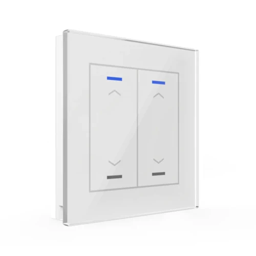 BE-GTL20W.A1 KNX szklany przycisk II Light 2-krotny, RGBW, żaluzje, biały