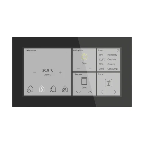 BE-GTS06TS.01S KNX szklany panel dotykowy Touch Smart 6", KNX Data Secure, czarny