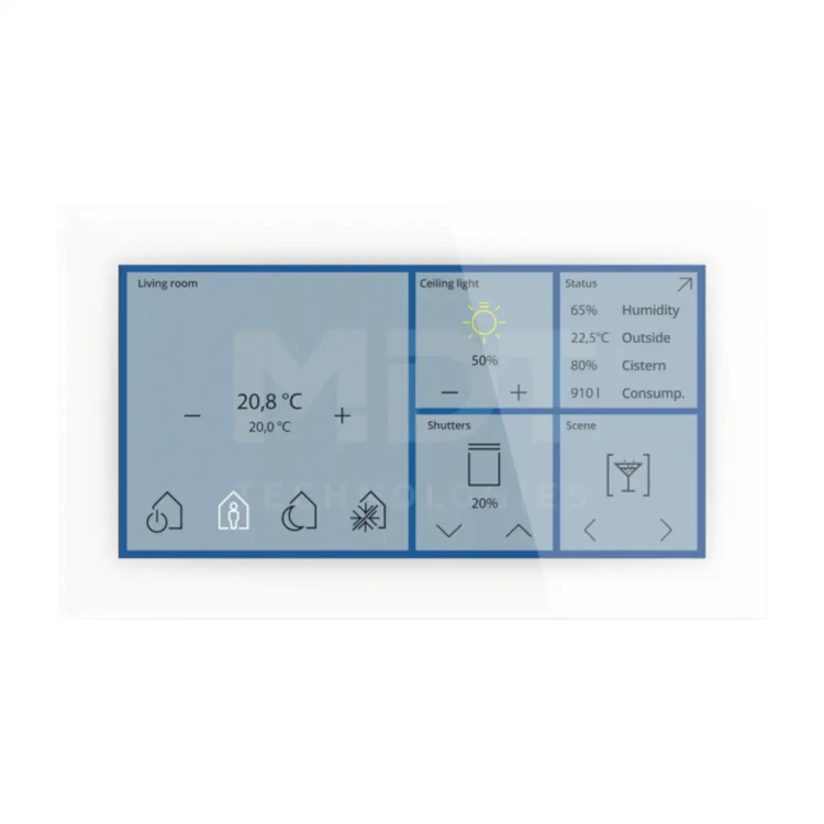 BE-GTS06TW.01S KNX szklany panel dotykowy Touch Smart 6", KNX Data Secure, biały