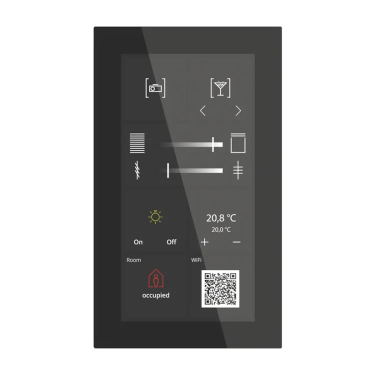 BE-GTSP6TS.01S KNX szklany panel dotykowy Touch Smart Plus 6", KNX Data Secure, czarny