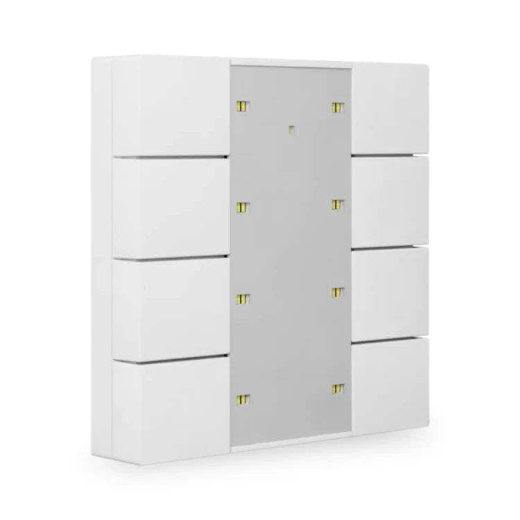 BE-TA55P8.02 KNX przycisk Plus 55 8-krotny, biały (Pure White) mat