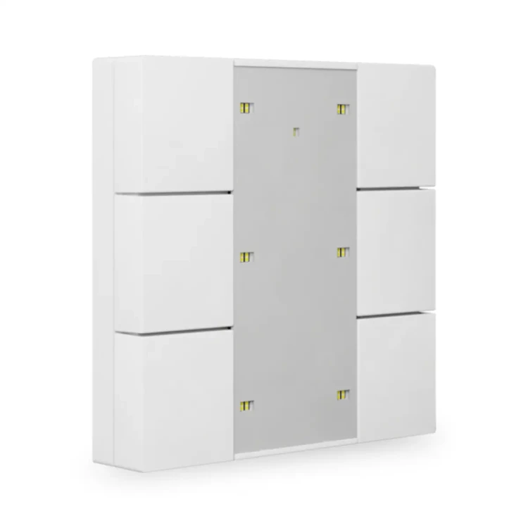 BE-TA55T6.02 KNX przycisk Plus TS 55 6-krotny, biały (Pure White) mat