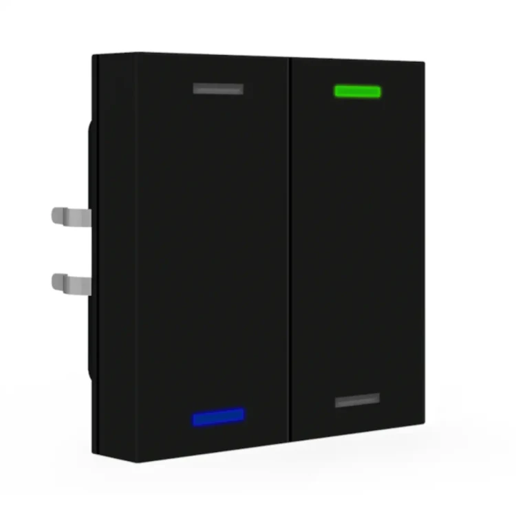 BE-TAL550206.01 KNX przycisk Light 55 2-krotny, RGBW, neutralny, czarny mat