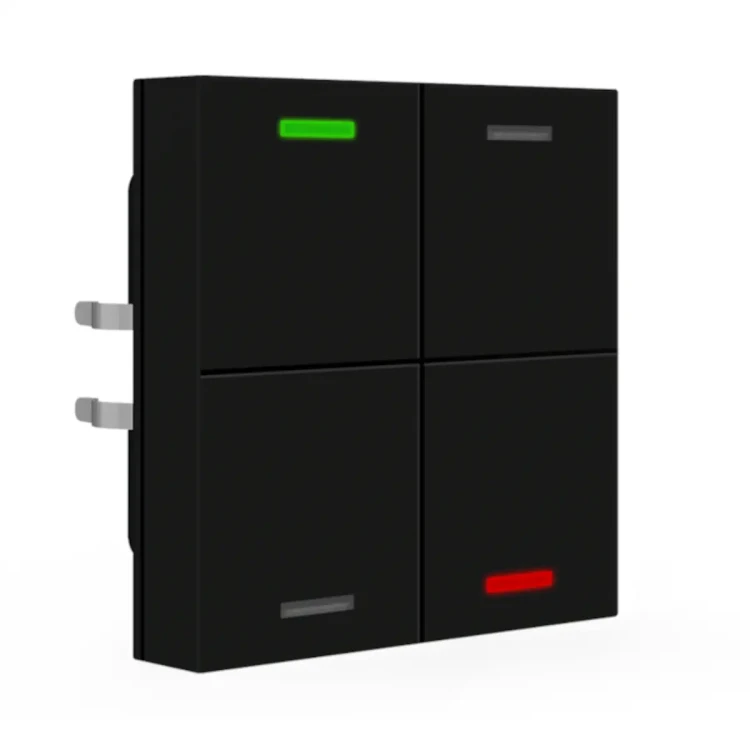 BE-TAL550406.01 KNX przycisk Light 55 4-krotny, RGBW, neutralny, czarny mat