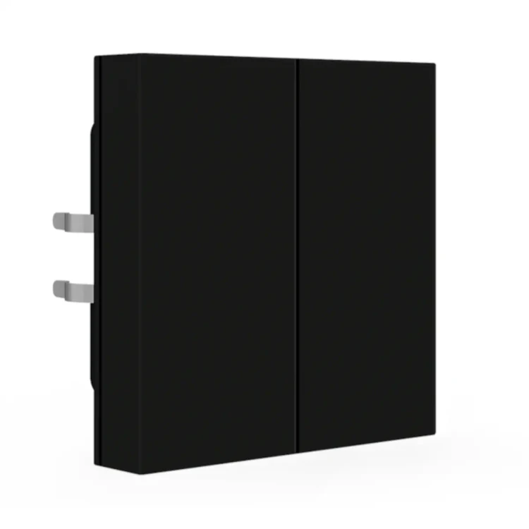 BE-TAL55B206.01 KNX przycisk Light 55 Basic 2-krotny, neutralny, czarny mat