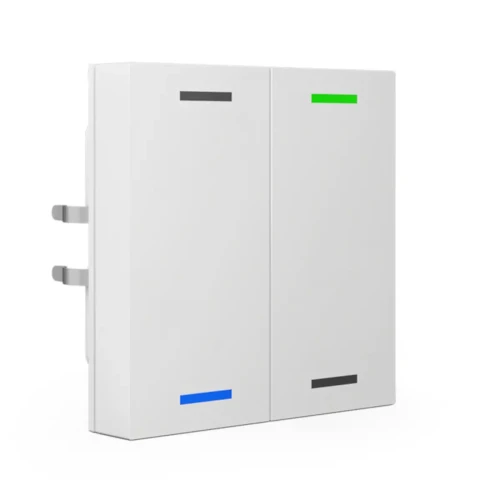 BE-TAL55T2.01 KNX przycisk Light 55 2-krotny, RGBW, neutralny, z czujnikiem temperatury, biały (Pure White) połysk