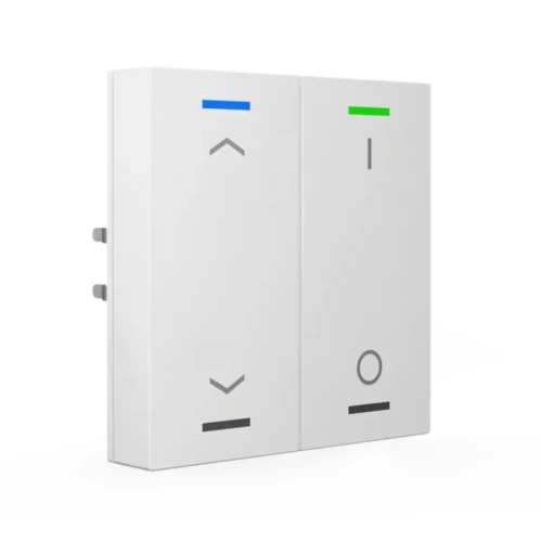 BE-TAL55T2.C1 KNX przycisk Light 55 2-krotny, RGBW, żaluzje i przełącznik, z czujnikiem temperatury, biały (Pure White) połysk