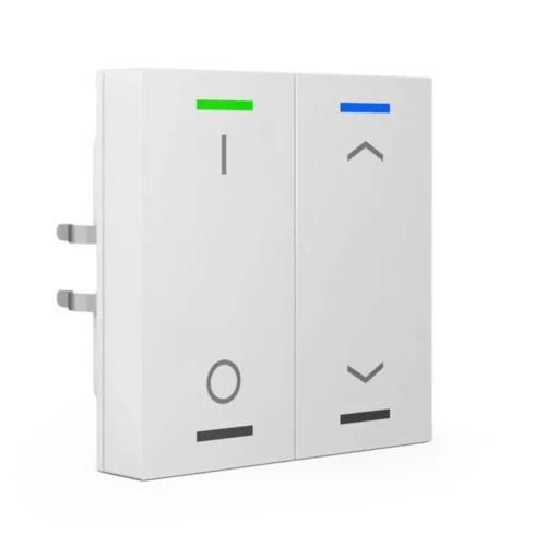 BE-TAL55T2.D1 KNX przycisk Light 55 2-krotny, RGBW, przełącznik i żaluzje, z czujnikiem temperatury, biały (Pure White) połysk