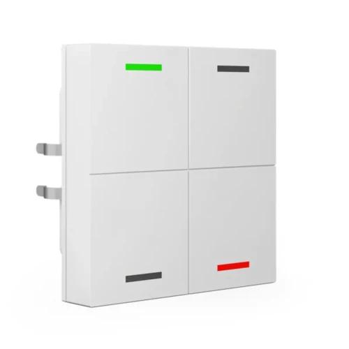 BE-TAL55T4.01 KNX przycisk Light 55 4-krotny, RGBW, neutralny, z czujnikiem temperatury, biały (Pure White) połysk
