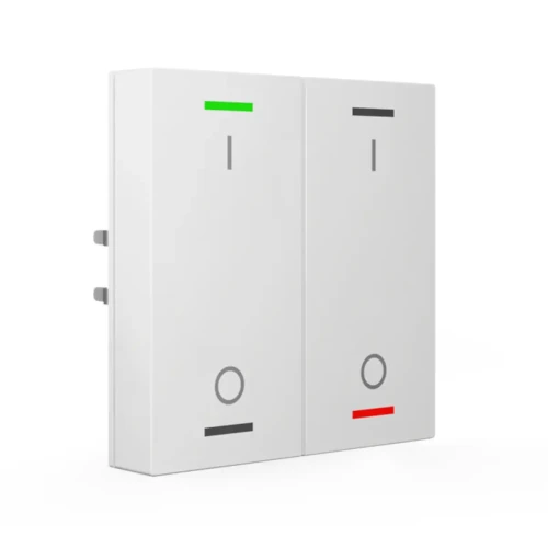 BE-TAL63T2.B1 KNX przycisk Light 63 2-krotny, RGBW, przełącznik, z czujnikiem temperatury, biały studyjny (studio white) połysk