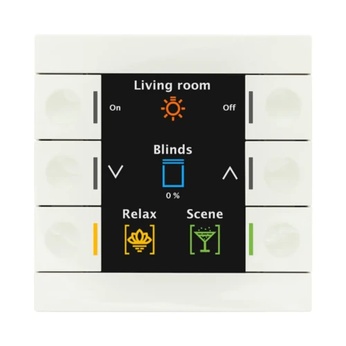 BE-TAS86.02 KNX przycisk Smart 86 z kolorowym wyświetlaczem, tworzywo, biały (Pure White) połysk