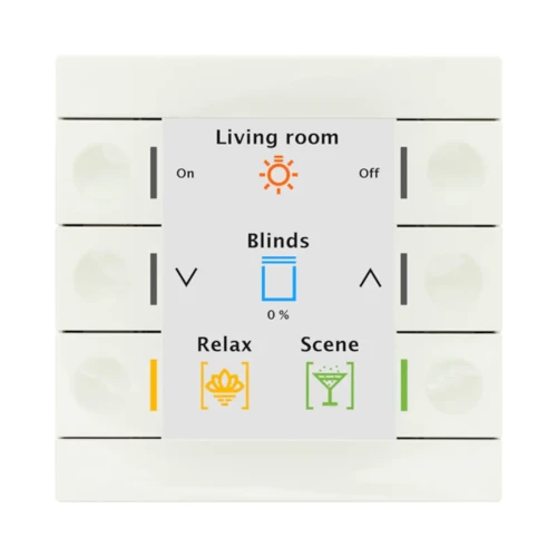 BE-TAS86T.02 KNX przycisk Smart 86 z kolorowym wyświetlaczem i czujnikiem temperatury, biały (Pure White) połysk