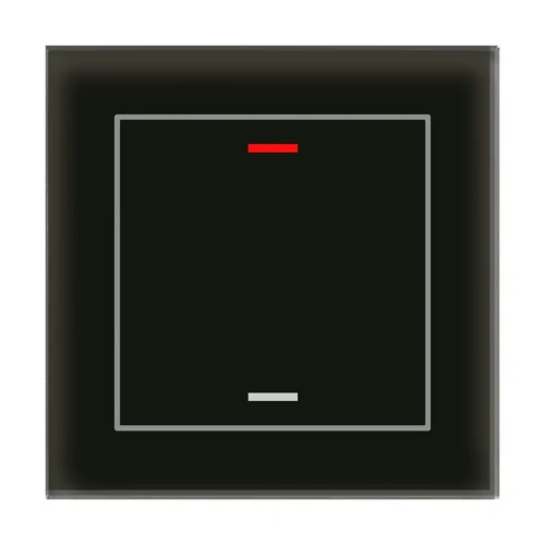 GTL-100S.02S KNX szklany przycisk II Light 1-krotny, RGBW, neutralny, czarny, z funkcją Secure