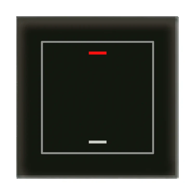 GTL-100S.02S KNX szklany przycisk II Light 1-krotny, RGBW, neutralny, czarny, z funkcją Secure