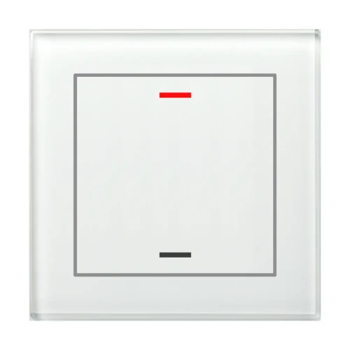 GTL-100W.02S KNX szklany przycisk II Light 1-krotny, RGBW, neutralny, biały, z funkcją Secure