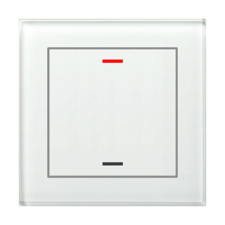 GTL-100W.02S KNX szklany przycisk II Light 1-krotny, RGBW, neutralny, biały, z funkcją Secure