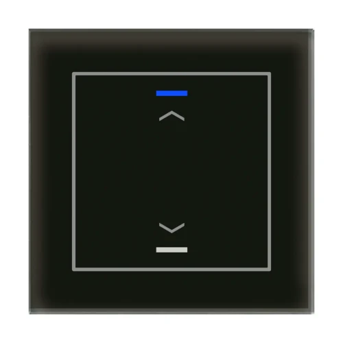 GTL-10AS.02S KNX szklany przycisk II Light 1-krotny, RGBW, żaluzje, czarny, z funkcją Secure