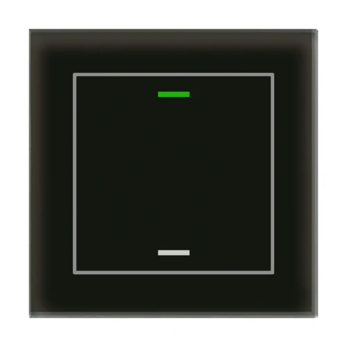 GTL-1T0S.02S KNX szklany przycisk II Light 1-krotny, RGBW, neutralny, z czujnikiem temperatury, czarny, z funkcją Secure