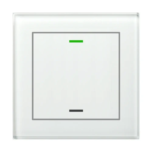 GTL-1T0W.02S KNX szklany przycisk II Light 1-krotny, RGBW, neutralny, z czujnikiem temperatury, biały, z funkcją Secure