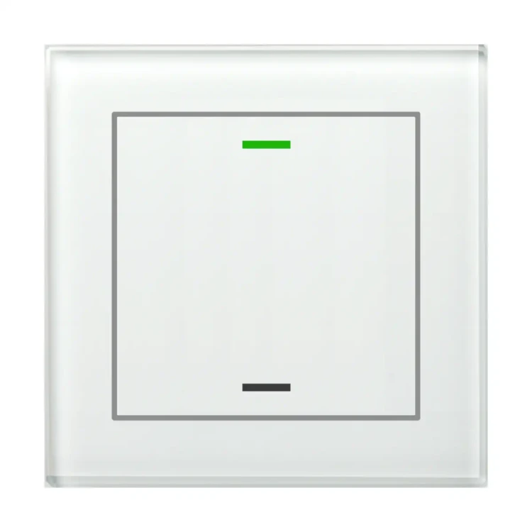 GTL-1T0W.02S KNX szklany przycisk II Light 1-krotny, RGBW, neutralny, z czujnikiem temperatury, biały, z funkcją Secure