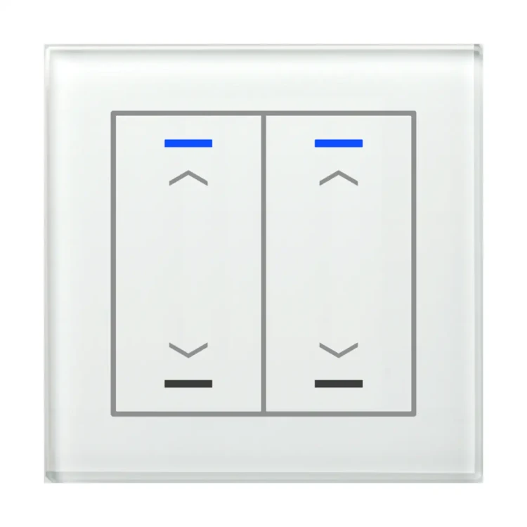 GTL-20AW.02S KNX szklany przycisk II Light 2-krotny, RGBW, żaluzje, biały, z funkcją Secure