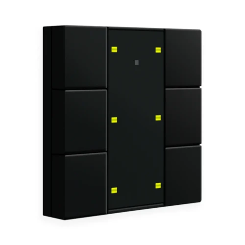 RF-TA55A606.01 KNX RF+ przycisk Plus 55 6-krotny, z wbudowanym aktorem, czarny mat